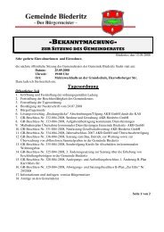 BEKANNTMACHUNG - Gemeinde Biederitz