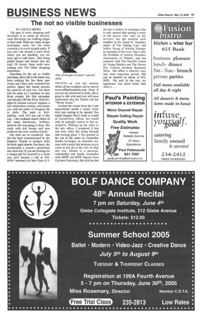 May 13, 2005 - Glebe Report