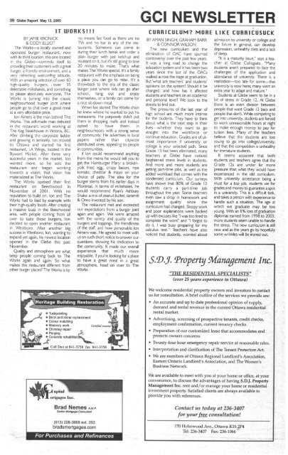 May 13, 2005 - Glebe Report