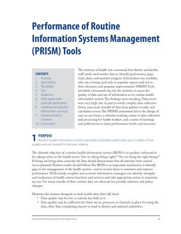 PRISM_DescriptionOfTools.pdf - GHDonline