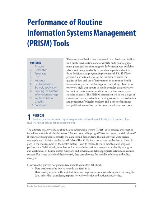 PRISM_DescriptionOfTools.pdf - GHDonline