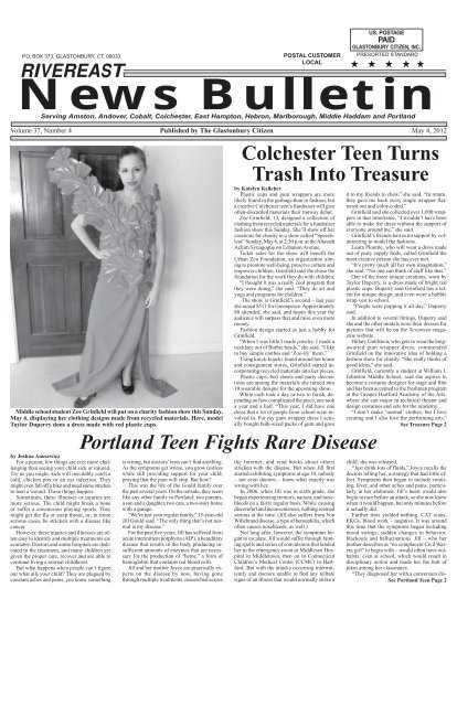 May 4, 2012 - Glastonbury Citizen/Rivereast News Bulletin