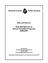 Broward County Public Schools Safe and Secure ... - Get Involved