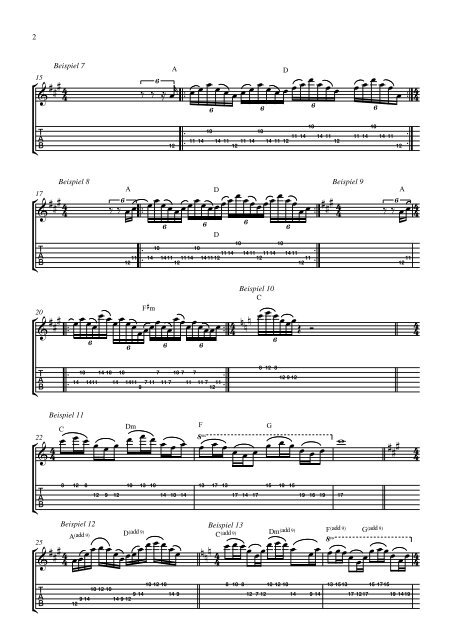 String Skipping Arpeggios II - Gitarre & Bass