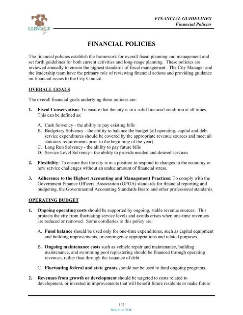 preliminary fy 2011-12 city of glendale, az annual budget book