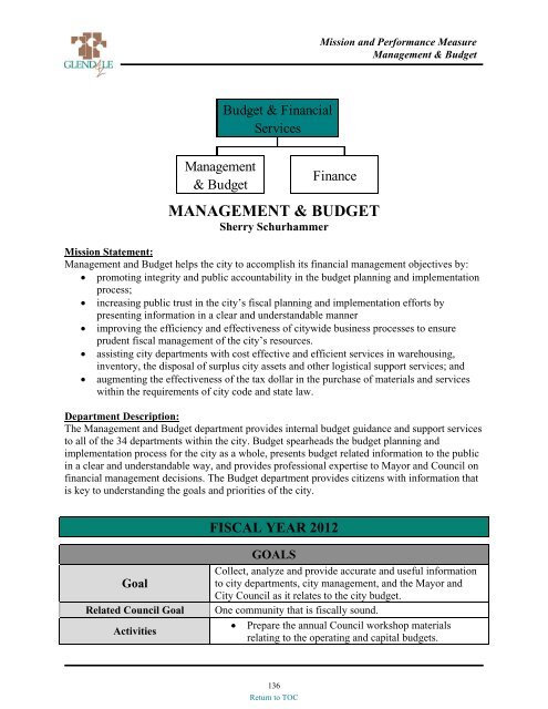 preliminary fy 2011-12 city of glendale, az annual budget book