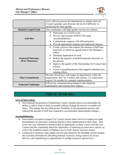 preliminary fy 2011-12 city of glendale, az annual budget book