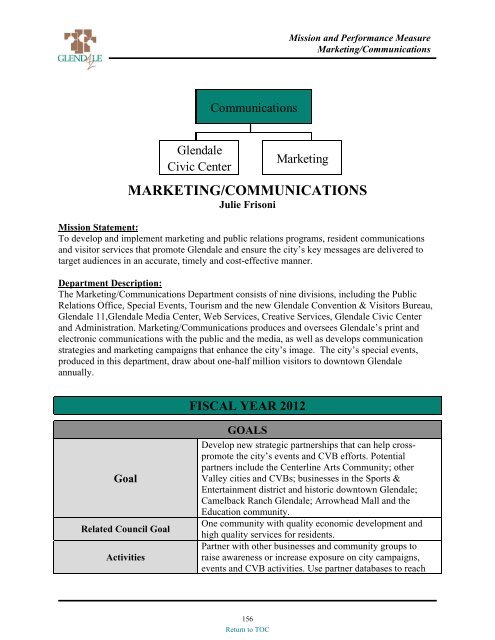 preliminary fy 2011-12 city of glendale, az annual budget book