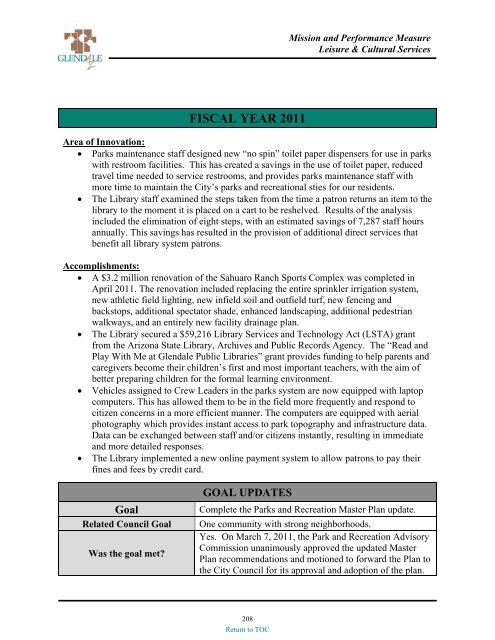 preliminary fy 2011-12 city of glendale, az annual budget book