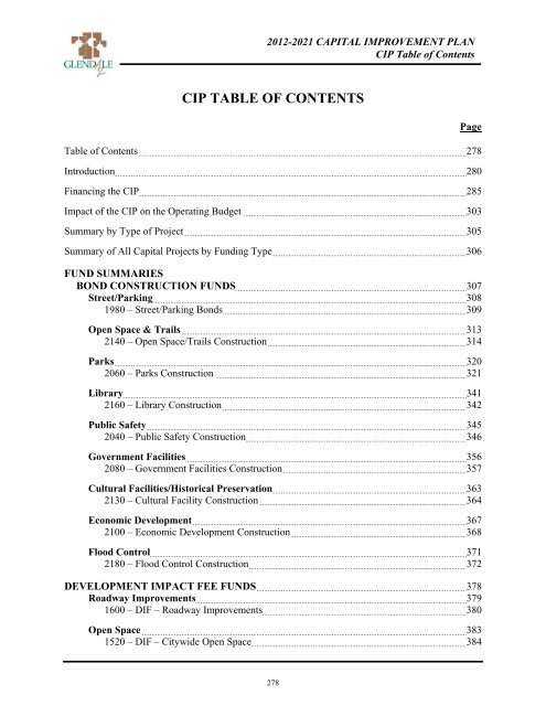 preliminary fy 2011-12 city of glendale, az annual budget book