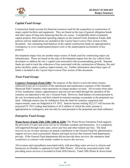 preliminary fy 2011-12 city of glendale, az annual budget book