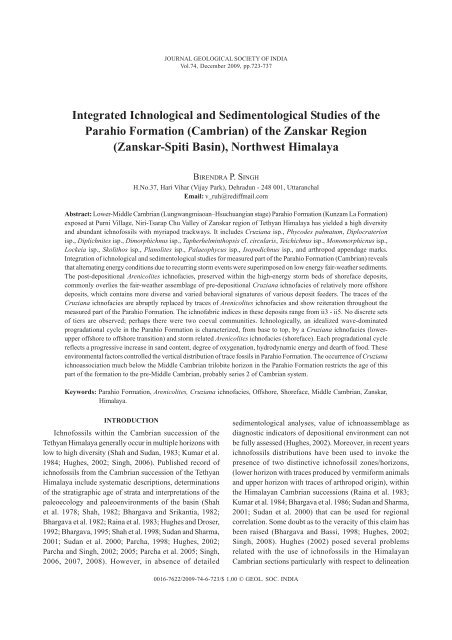 Full text in PDF Geological Society of India