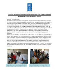 A Nationwide sensitization on volunteerism - UNDP The Gambia