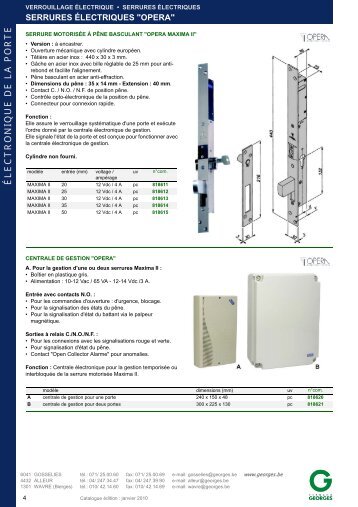 ÉLECTRONIQ U E DE LA PORTE