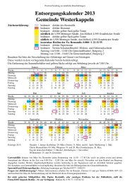 Abfuhrkalender - Westerkappeln