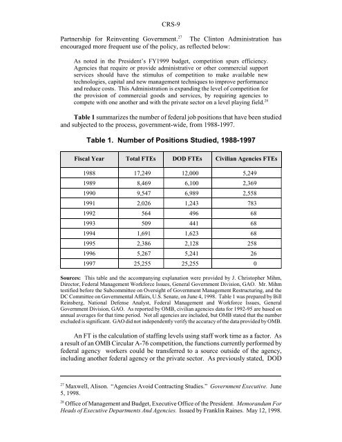 The OMB Circular A-76 Policy - GlobalSecurity.org