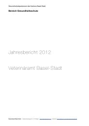 Jahresbericht Veterinäramt - Basel-Stadt