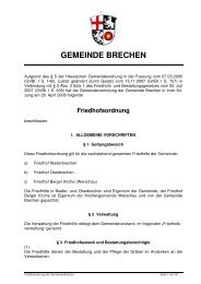 Friedhofsordnung - Gemeinde Brechen