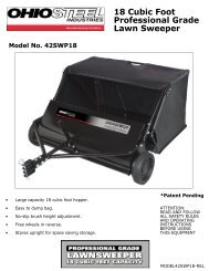 18 Cubic Foot Professional Grade Lawn Sweeper - Ohio Steel ...