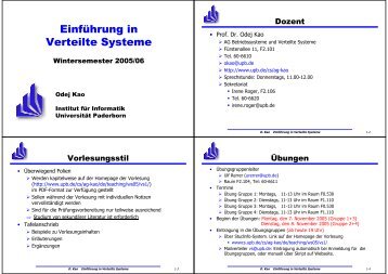 Einführung in Verteilte Systeme - Institut für Informatik - Universität ...