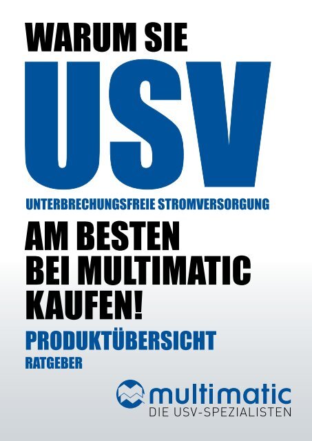 PRODUKTÜBERSICHT - multimatic