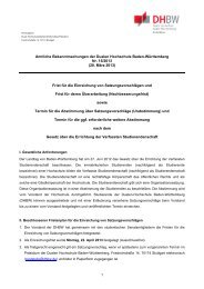 Amtliche Bekanntmachungen der Dualen Hochschule ... - DHBW