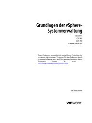 Grundlagen der vSphere-Systemverwaltung - VMware
