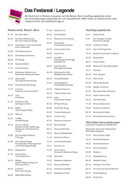 Übersichtsplan, PDF - Brugger Stadtfest 2013