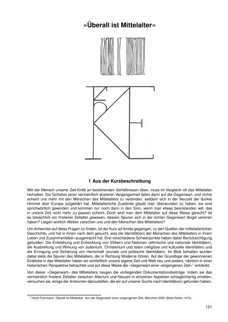 Kurs 7.6: Überall ist Mittelalter - Werner Knoben