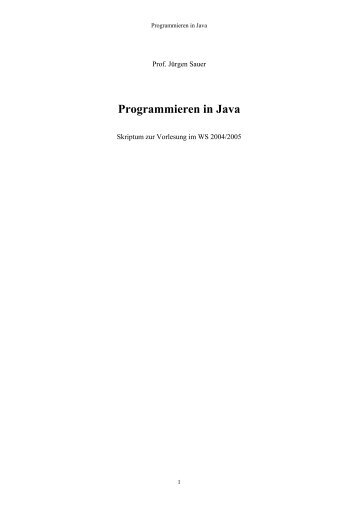 Programmieren in Java - HostFiXX.de