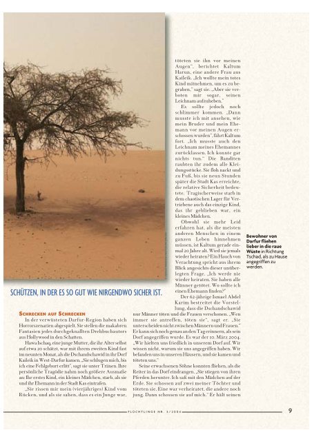 Heft 3/2004: "Sudan - Krise in Darfur" - unhcr