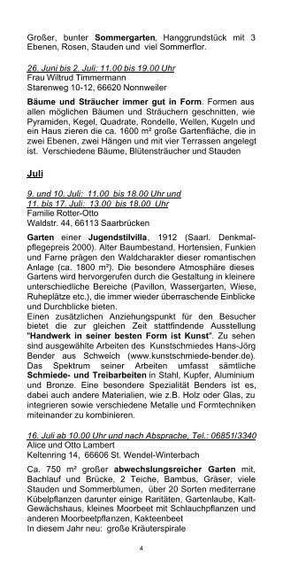 Programm Offenes Gartentor 2006 (PDF) - Deutsche Gesellschaft für ...