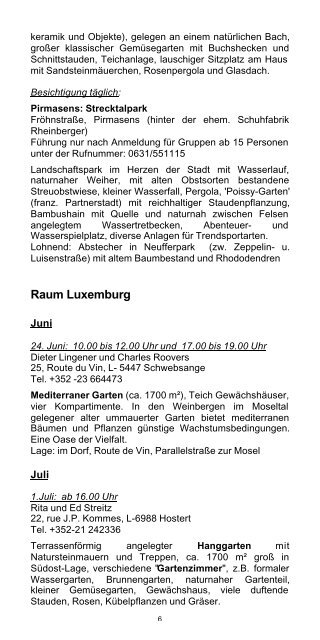 Programm Offenes Gartentor 2006 (PDF) - Deutsche Gesellschaft für ...