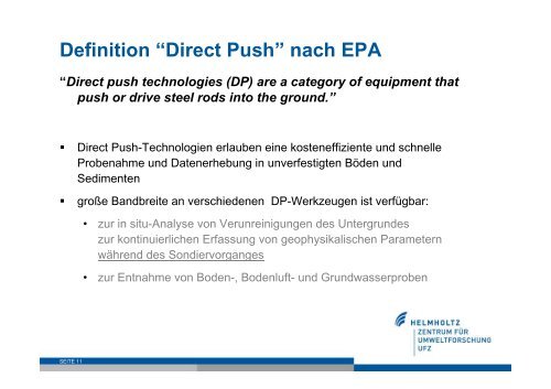 Direct Push-Technologien - SINBRA