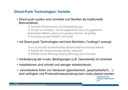 Direct Push-Technologien - SINBRA