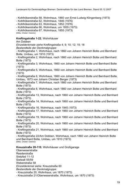 Stadtteil Oberneuland - Landesamt für Denkmalpflege - Bremen