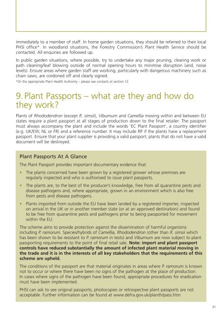 Phytophthora ramorum - The Food and Environment Research ...