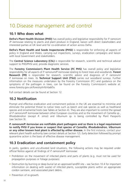 Phytophthora ramorum - The Food and Environment Research ...