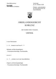 OBERLANDESGERICHT KOBLENZ URTEIL - Global Sales Law