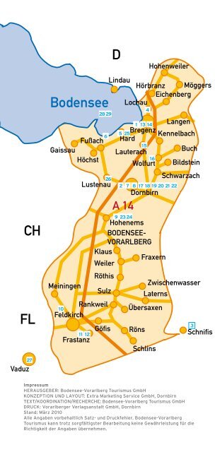 Bodensee-Vorarlberg Freizeitkarte
