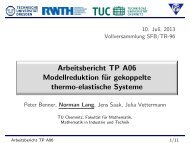 Modellreduktion für gekoppelte thermo-elastische Systeme