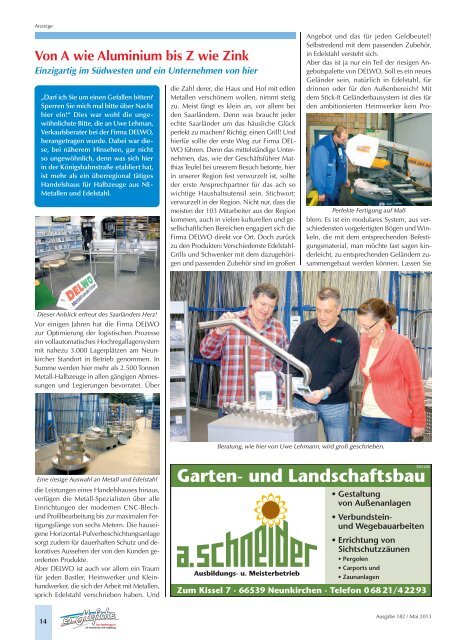 ausgabe 181 / Mai 2013 - Delwo Metallhandel GmbH