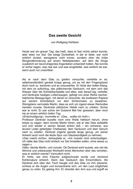 Romane/Hohlbein, Wolfgang - Das zweite Gesicht.pdf