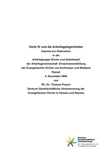 Hartz IV und die Arbeitsgelegenheiten - Zentrum Gesellschaftliche ...