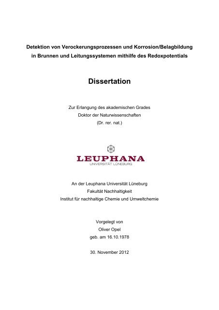 Dokument 1.pdf - OPUS-Datenbank - Leuphana Universität Lüneburg