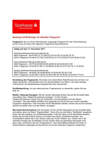 Fingerprint als PDF - Sparkasse Harburg-Buxtehude