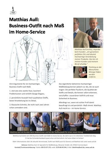 Matthias Aull: Business-Outfit nach Outfit nach Maß Maß im Home im ...