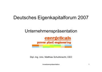 energeticals power plant engineering gmbh - Deutsches ...