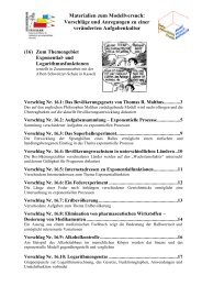 Materialien zum Modellversuch: Vorschläge und Anregungen zu einer