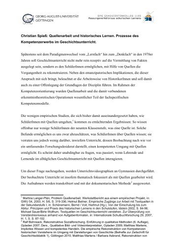 Quellenarbeit und historisches Lernen - Historicum.net